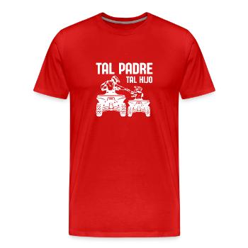 Tel Père Tel Fils Quad Antenne Cubique Moto - Männer Premium Bio T-Shirt - Rot - Vorne - Damien (186cm)