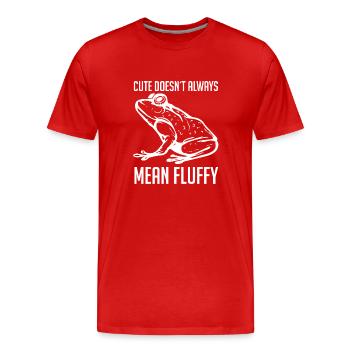 Mignon ne signifie pas toujours moelleux - T-shirt bio Premium Homme - rouge - Devant - Damien (186cm)