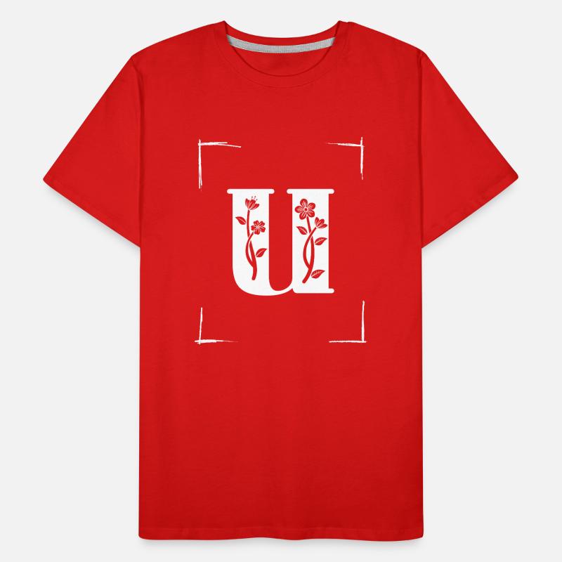 letetr U initial Men's Premium Organic T-Shirt