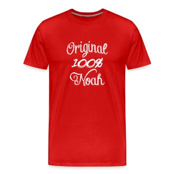 100% Original Noah - Men's Premium Organic T-Shirt - red - Front - Damien (186cm)