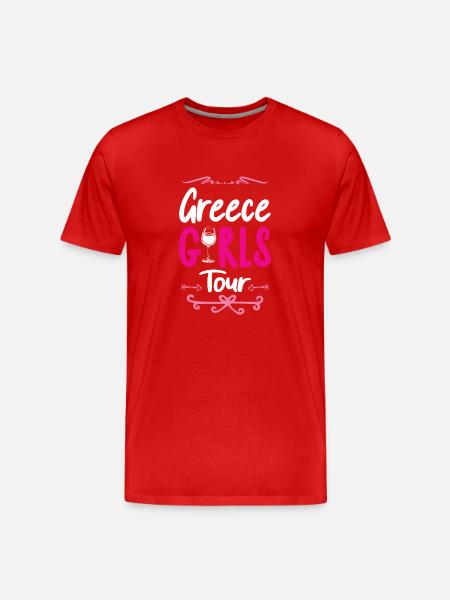 Greece Girls Tour - Men's Premium Organic T-Shirt - red