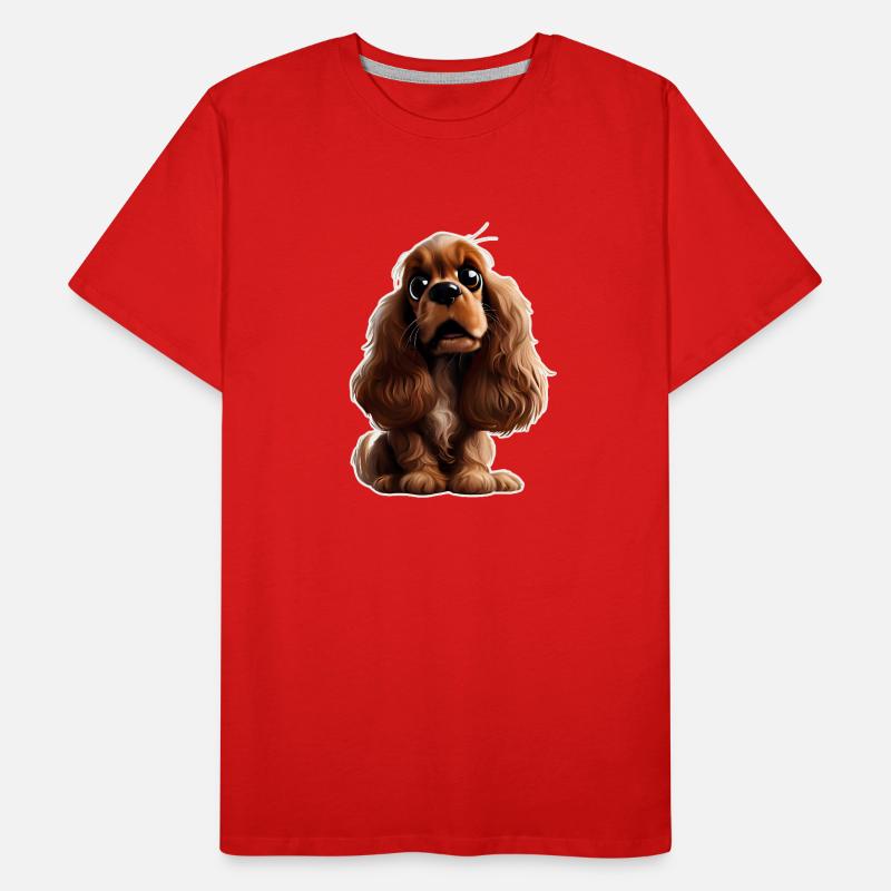 Figurine de dessin animé Cocker spaniel T-shirt bio Premium Homme