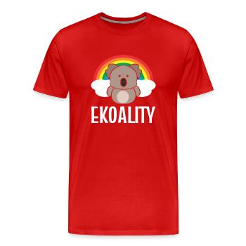 Membre LGBTQ d’Ekoality - T-shirt bio Premium Homme - rouge - Devant - Damien (186cm)