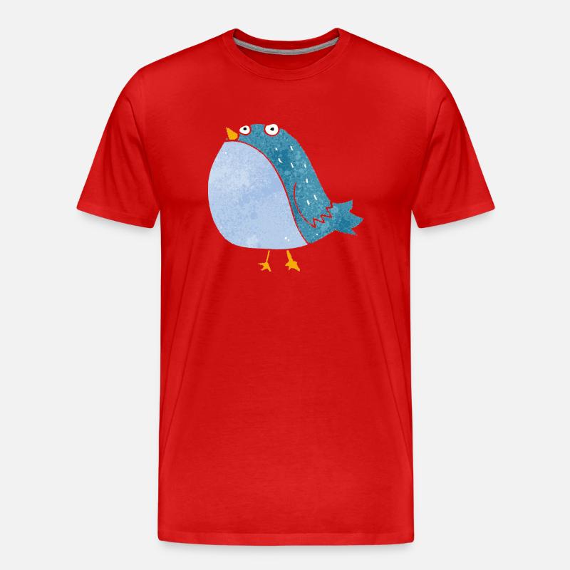 Vogel - Männer Premium Bio T-Shirt - Rot