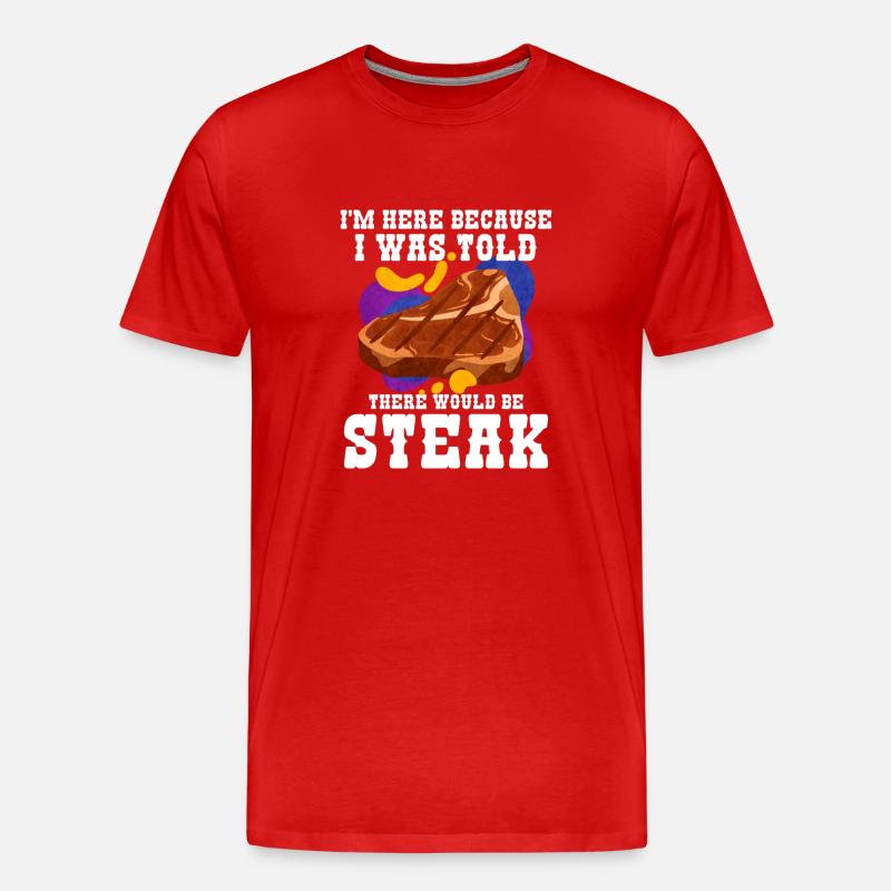 Steak - Männer Premium Bio T-Shirt - Rot