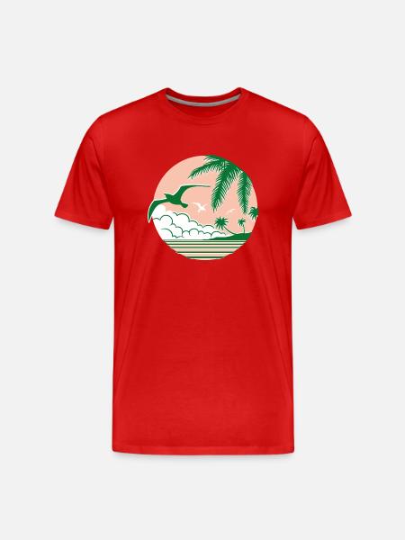 Sommer - Männer Premium Bio T-Shirt - Rot