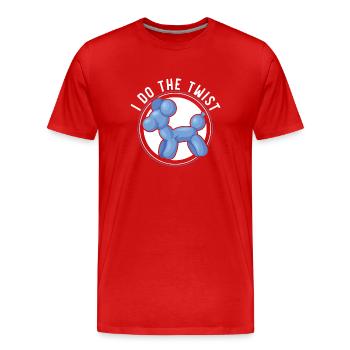 Je fais le Twist Balloon Twist Balloon Modelli - T-shirt bio Premium Homme - rouge - Devant - Damien (186cm)