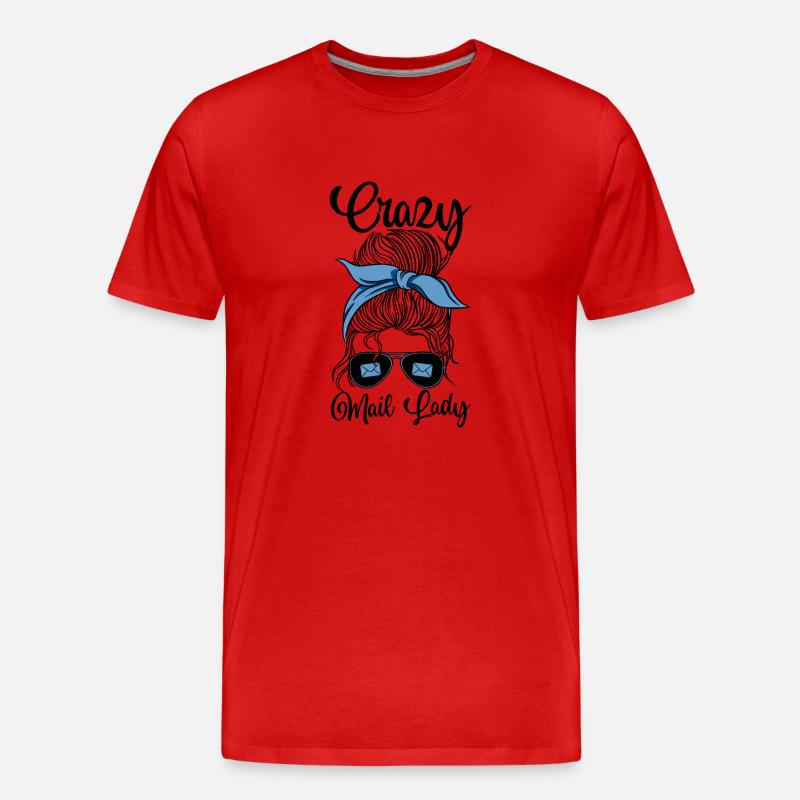 Postbote Postbotin Post Briefträger - Männer Premium Bio T-Shirt - Rot