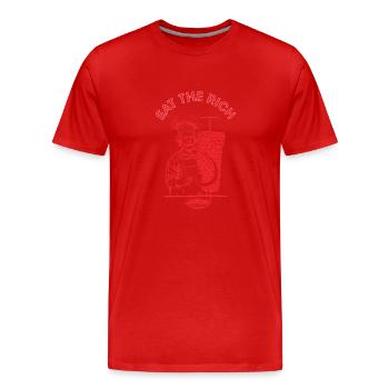 Eat The Rich Karl Marx Kebap - Männer Premium Bio T-Shirt - Rot - Vorne - Damien (186cm)
