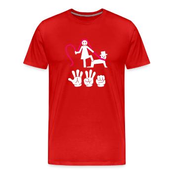 Enterrement de vie de garçon et de jeune fille enterrement de vie de garçon hommes - T-shirt bio Premium Homme - rouge - Devant - Damien (186cm)