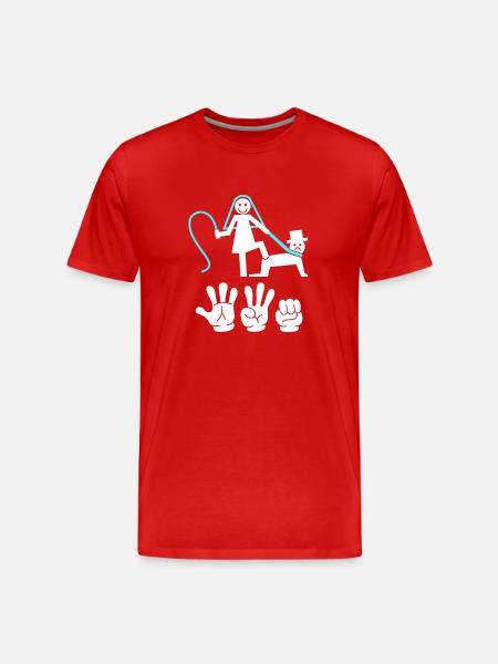 Vrijgezellenfeest vrijgezellenfeest vrijgezellenfeest mannen - Mannen premium biologisch T-shirt - rood