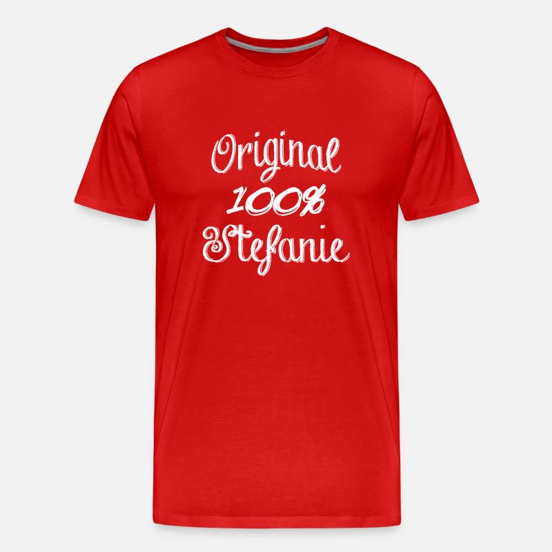 Original 100% Stefanie - Männer Premium Bio T-Shirt - Rot