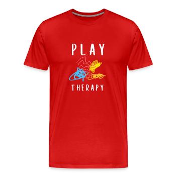 Thérapeute du jeu - Thérapeute en récréothérapie RT - T-shirt bio Premium Homme - rouge - Devant - Damien (186cm)