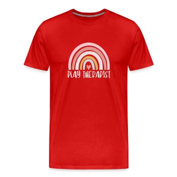 Thérapeute du jeu - Thérapeute en récréothérapie RT - T-shirt bio Premium Homme - rouge - Devant - Damien (186cm)
