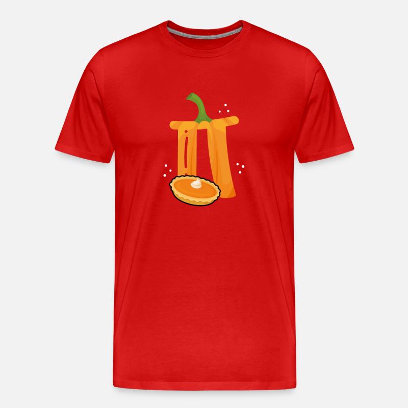 Pi Als Kuchen - Männer Premium Bio T-Shirt - Rot