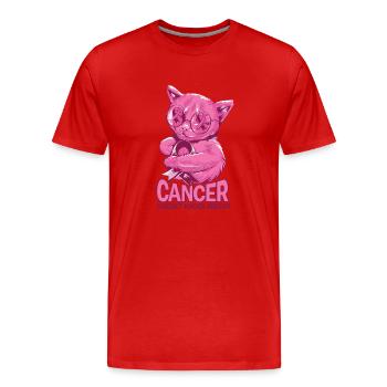 Cancer does not defeat breast cancer - Men's Premium Organic T-Shirt - red - Front - Damien (186cm)