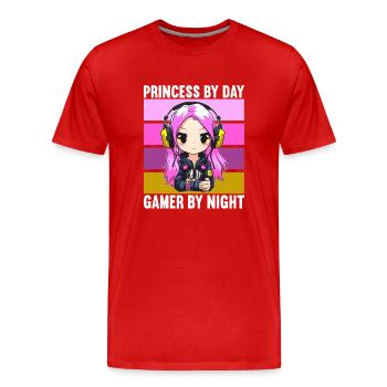 Gaming Console PC Gamer Girl Gamer Girl - Men's Premium Organic T-Shirt - red - Front - Damien (186cm)