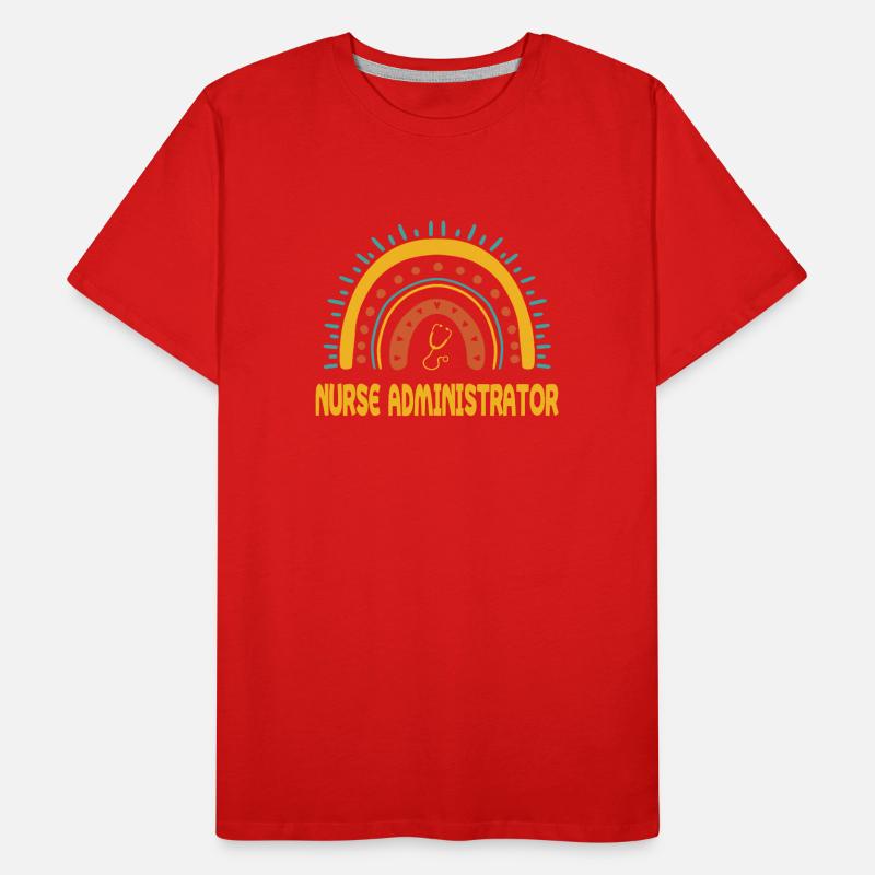 Pflegemanager Boho Regenbogen Männer Premium Bio T-Shirt