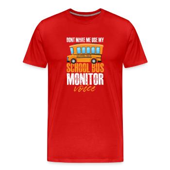 Funny School Bus Monitor - School Bus Assistant - Männer Premium Bio T-Shirt - Rot - Vorne - Damien (186cm)