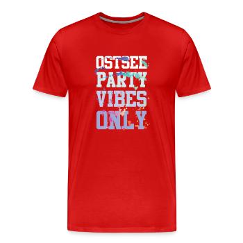 Ambiance de fête de la mer Baltique - T-shirt bio Premium Homme - rouge - Devant - Damien (186cm)
