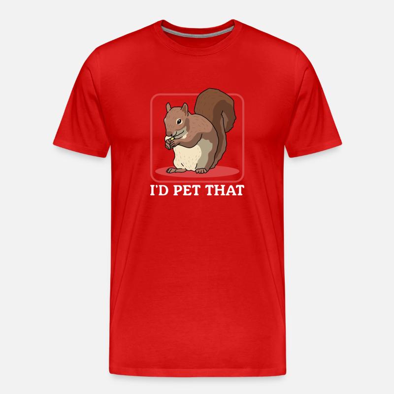 Süßes Eichhörnchen Grauhörnchen Hörnchen Geschenk - Männer Premium Bio T-Shirt - Rot