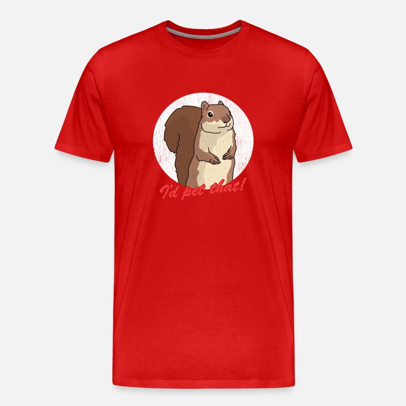 Süßes Eichhörnchen Hörnchen Grauhörnchen Geschenk - Männer Premium Bio T-Shirt - Rot