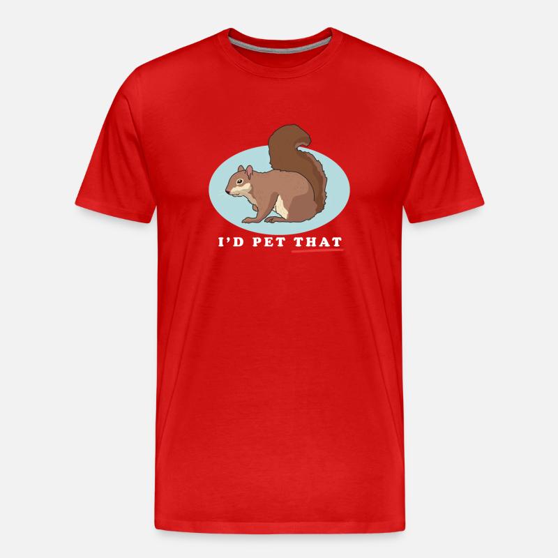 Cute Squirrel Squirrel Gift - Men's Premium Organic T-Shirt - red