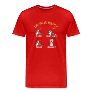 Lévrier italien Greyhound Chiens - T-shirt bio Premium Homme - rouge - Devant - Damien (186cm)