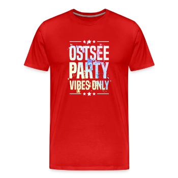 Ambiance de fête de la mer Baltique - T-shirt bio Premium Homme - rouge - Devant - Damien (186cm)