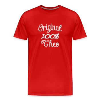 Original 100% Theo - Männer Premium Bio T-Shirt - Rot - Vorne - Damien (186cm)