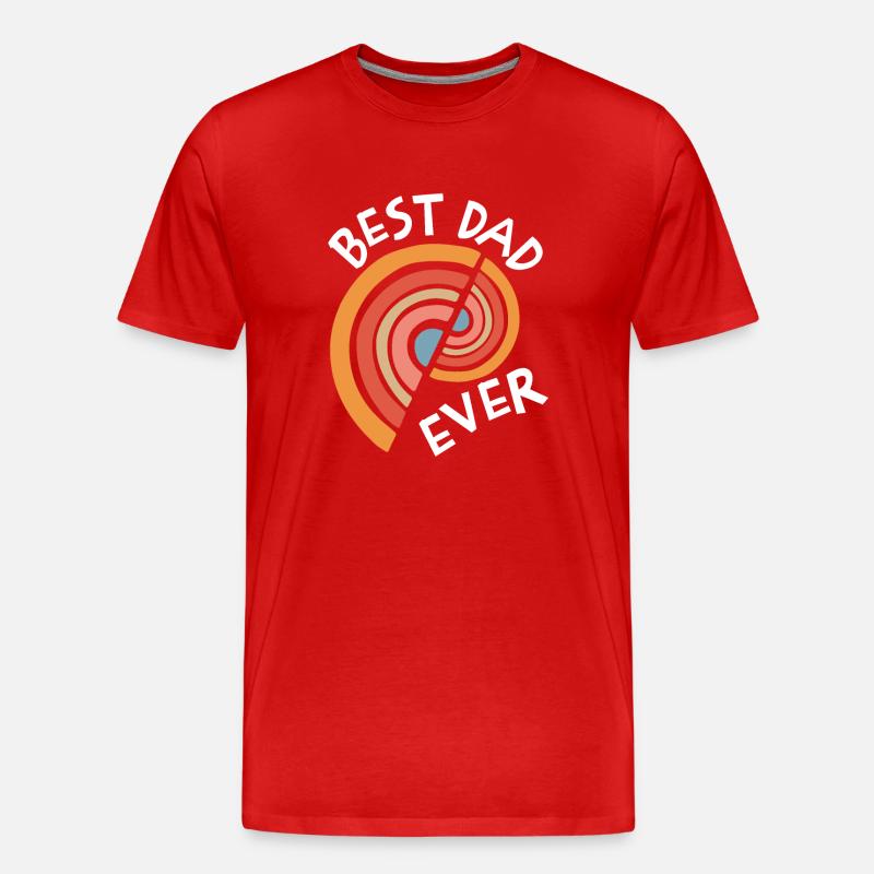 Best Dad Ever - Männer Premium Bio T-Shirt - Rot