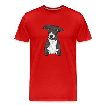 Lévrier italien Greyhound Chiens - T-shirt bio Premium Homme - rouge - Devant - Damien (186cm)