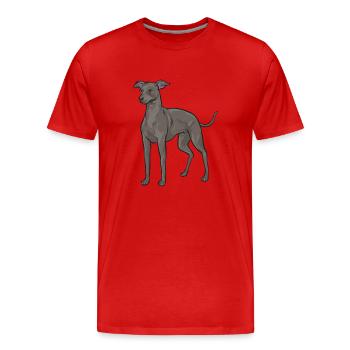 Lévrier italien Greyhound Chiens - T-shirt bio Premium Homme - rouge - Devant - Damien (186cm)