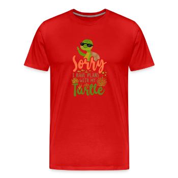 Sea Turtle Tortoise Sunglasses - Männer Premium Bio T-Shirt - Rot - Vorne - Damien (186cm)