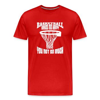 Basketball Basketball Player Basketball Team - T-shirt bio Premium Homme - rouge - Devant - Damien (186cm)