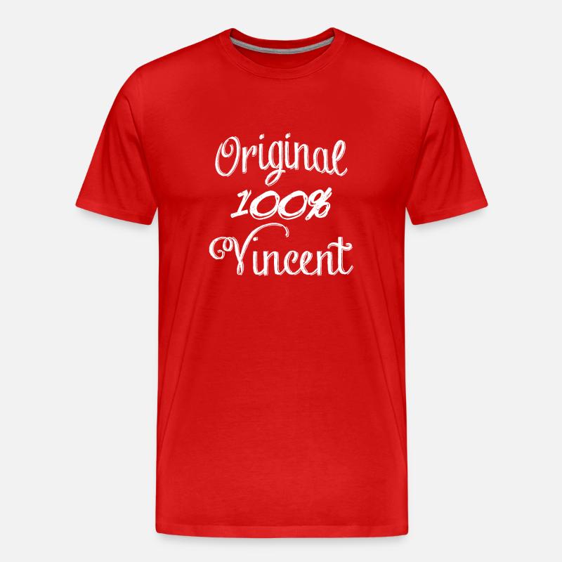 Original 100% Vincent - Männer Premium Bio T-Shirt - Rot
