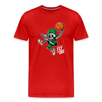 Os de panier - T-shirt bio Premium Homme - rouge - Devant - Damien (186cm)