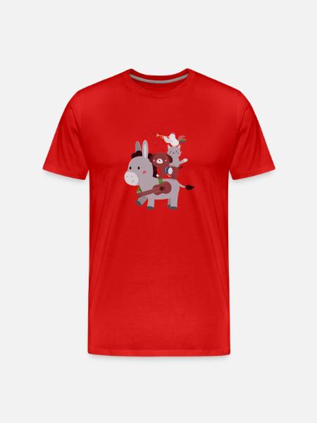 Bremen Town Musicians - Men's Premium Organic T-Shirt - red