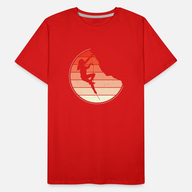 Klettern, Mädchen auf einem Drahtseil Männer Premium Bio T-Shirt