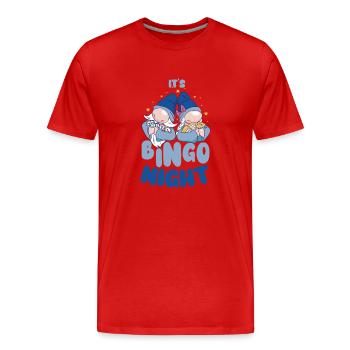 Es Ist Bingo-nacht Bingo - Männer Premium Bio T-Shirt - Rot - Vorne - Damien (186cm)