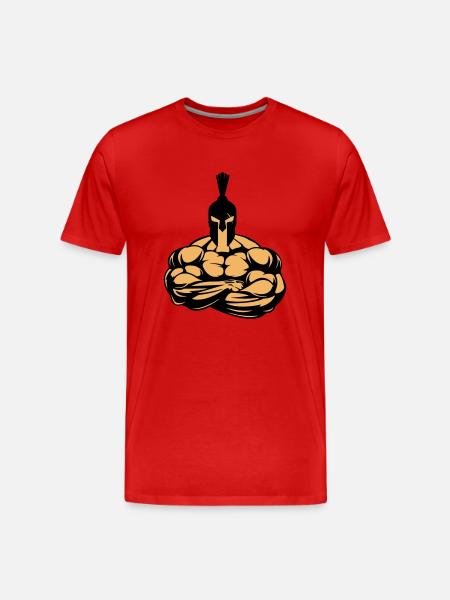 Strong Spartan - Men's Premium Organic T-Shirt - red