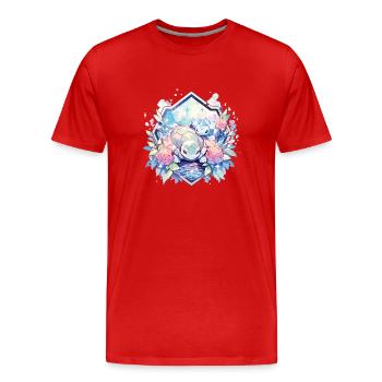 Turtle Lizard Turtle Baby Turtles - Men's Premium Organic T-Shirt - red - Front - Damien (186cm)