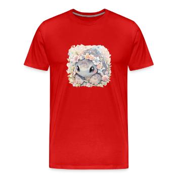 Turtle Lizard Turtle Baby Turtles - Men's Premium Organic T-Shirt - red - Front - Damien (186cm)