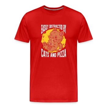 Pizza Italie Pizza Pizza Cuisine - T-shirt bio Premium Homme - rouge - Devant - Damien (186cm)