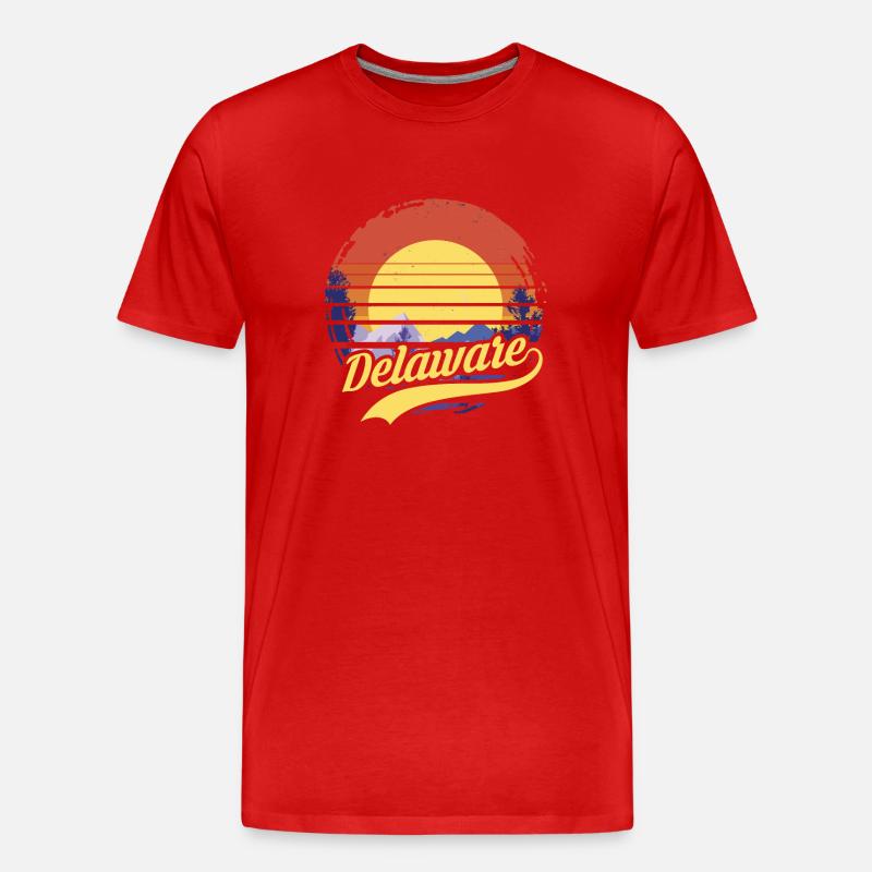 delaware - Männer Premium Bio T-Shirt - Rot