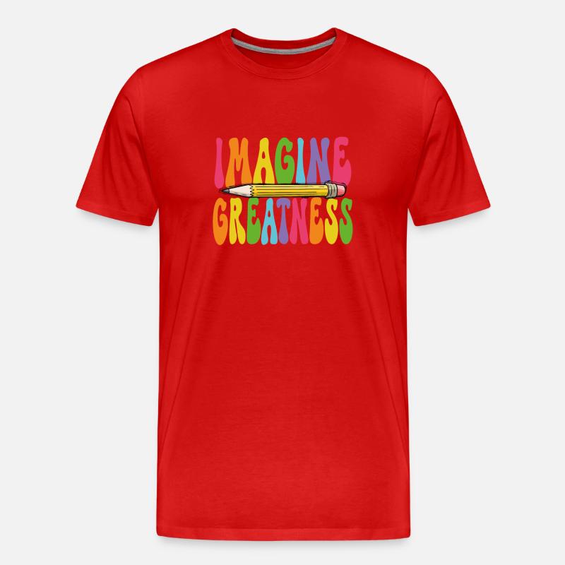 Stell Dir Größe Vor - Männer Premium Bio T-Shirt - Rot