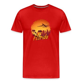 florida - Männer Premium Bio T-Shirt - Rot - Vorne - Damien (186cm)