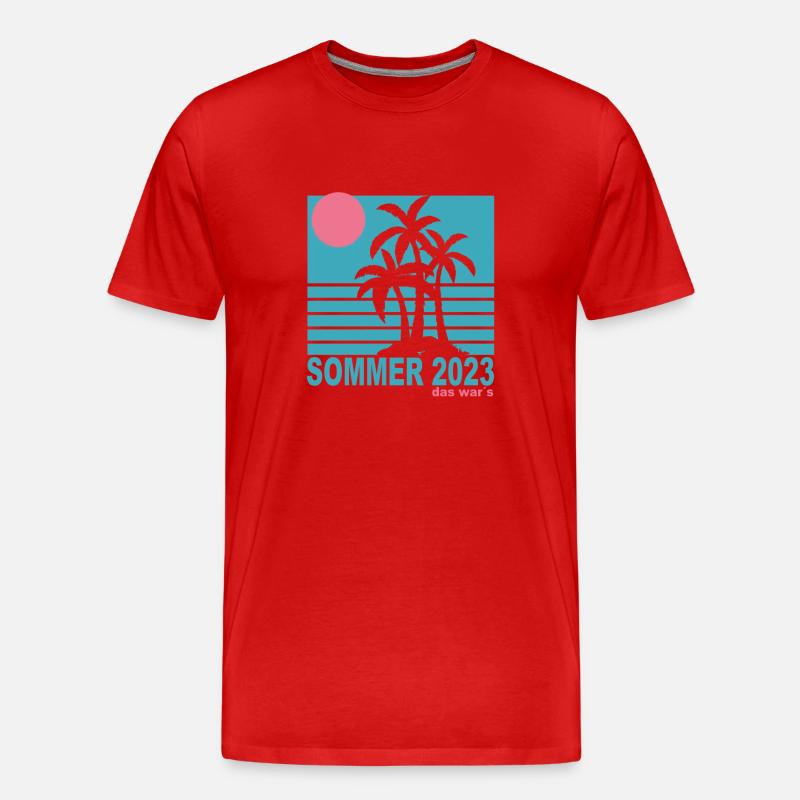 Sommer 2023 das war´s - Männer Premium Bio T-Shirt - Rot