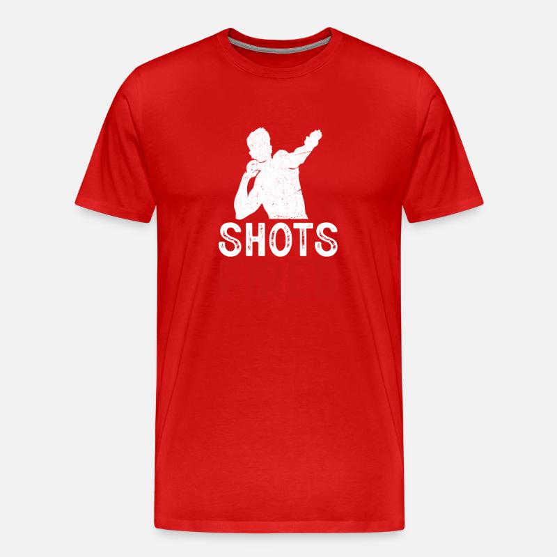 Kugelstoßen Werfen Leichtathletik - Männer Premium Bio T-Shirt - Rot