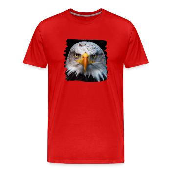 Aulne pygargue à tête blanche oiseau aigle pierre - T-shirt bio Premium Homme - rouge - Devant - Damien (186cm)